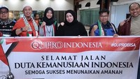 Melly bertolak ke Palestina bersama rombongannya pada Senin (18/12) lalu. (Dok. Instagram/melly_goeslaw)