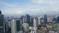 Ke arah selatan, foto ini memperlihatkan kawasan perkantoran Mega Kuningan (Masaul/detikTravel)