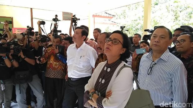 Jelang Ratas Kabinet di Bali, Para Menteri Sambangi Pos Gunung Agung