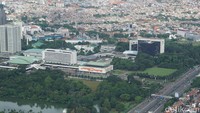 Pada foto ini terlihat lengangnya Jalan Gatot Subroto. Letak persisnya ada di kawasan Senayan atau DPR RI (Masaul/detikTravel)