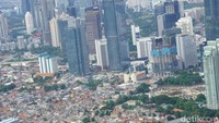 Foto gedung pencakar langit di kawasan Jl Jenderal Sudirman (Masaul/detikTravel)
