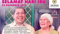 Wakil Ketua DPR Fahri Hamzah juga mengunggah fotonya bersama sang ibu. Dia menyertakan doa dan rasa syukurnya kepada ibu yang telah mengandung selama 9 bulan. Ya Allah,Jadikan kami berbakti padaMu dan pada kedua orang tua kami... dan sayangilah mereka, ampunilah kesalahan mereka... dan terimalah mereka di tempat yang terbaik di sisiMU... Amin.., ujar Fahri. (Foto: dok. Pribadi Fahri Hamzah)