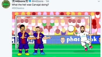 Carvajal jadi kiper terbaik malam ini. Foto: Twitter