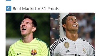 Jarak dengan Barcelona di klasemen pun semakin jauh. Foto: Twitter