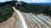 Dalam gambar yang diambil lewat udara, Petik Bintang 4 pun terlihat mulus untuk dilewati. Dok. BP Jalan Nasional XVII Papua Barat.