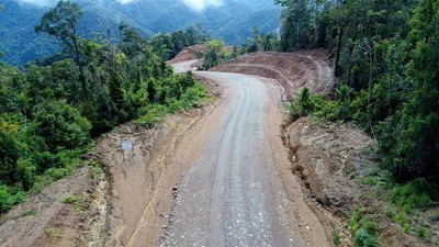 Wow, Jokowi Bangun Jalan Meliuk Tembus Belantara Papua