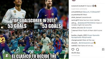 Sekali lagi, El Clasico akan jadi duel antara Cristiano Ronaldo dan Lionel Messi. Foto: Twitter