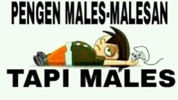 Memang kebiasaan males. Foto: Ist/Internet