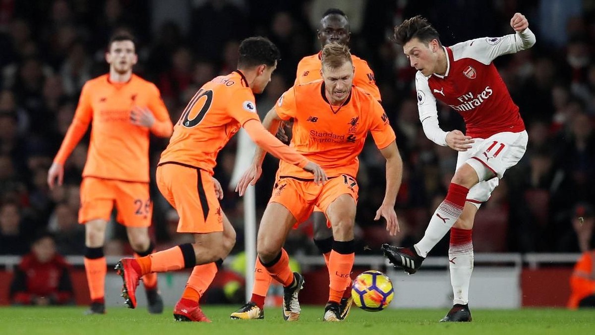 Arsenal saat melawan Liverpool di lanjutan Liga Inggris (Foto: Eddie Keogh/Reuters)