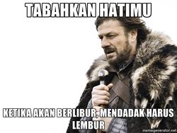 Ngenes Tapi Lucu, Meme Libur Panjang Tetap Kerja