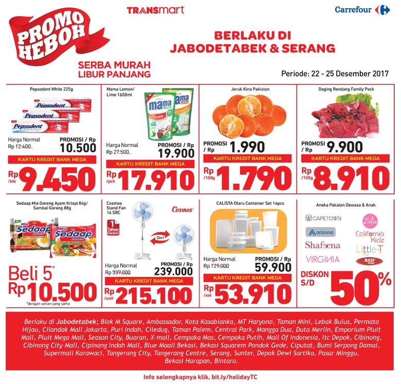 Ragam Diskon dan Promo Libur Panjang di Transmart Carrefour