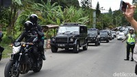 Usai keliling Taman Safari, Jokowi dan keluarga pun menikmati santap siang bersama keluarga di Restoran Raffles. Pool/Rusman/Biro Pers-Setpres.