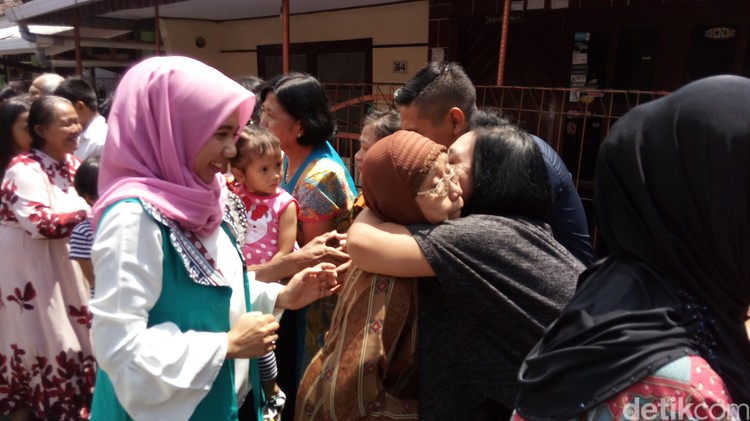 Silaturahmi Natal di Kampung Toleransi, Ambarawa, Senin (25/12/2017).