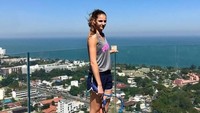 Petenis Republik Ceko, Karolina Pliskova, tetap berlatih di masa-masa offseason. Dia memilih mengasah kemampuan di Thailand.  (instagram Karolina Pliskova)