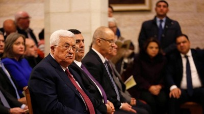 Foto: Saat Presiden Palestina Hadiri Misa Natal di Gereja Tepi Barat