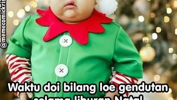 Ekspresi saat dibilang gendutan saat libur Natal. Foto: Istimewa