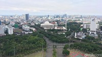 Tampak pula Masjid Istiqlal (Foto: Indra Komara/detikcom)