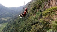 Di wisata alam Gumuk Reco ada Ayunan Langit yang memacu adrenalin (Eko Susanto/detikTravel)