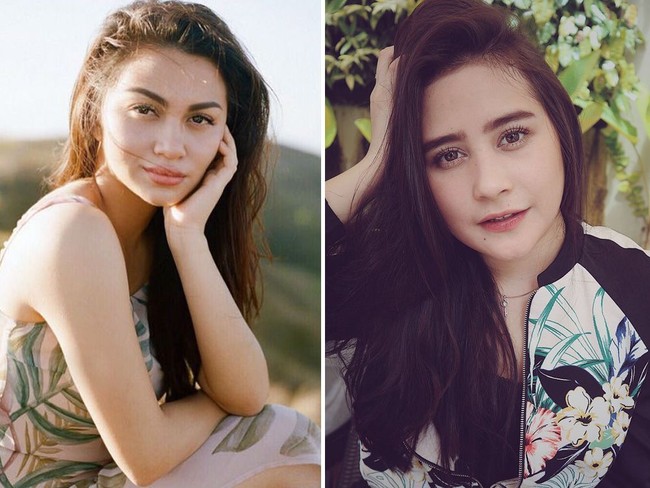 Ariel Tatum dan Prilly Latuconsina, sama-sama lahir pada 1996. Ariel diketahui sering bereksperimen dengan makeup. Dia juga memiliki imej seksi karena busana  yang dikenakannya. Banyak yang merasa Ariel tampil dewasa dibanding usianya, 21 tahun. Beda dengan Prilly, walaupun juga kerap tampil glamour, dia masih cocok memakai seragam anak SMU. Foto: Instagram