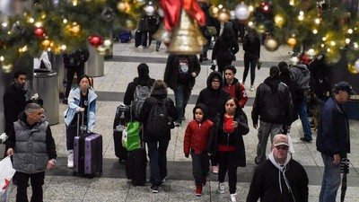 Foto: Begini Bule-Bule di New York Kalau Mudik Natal