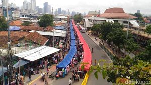 Potret Penjagaan Satpol PP dan Tertibnya Kawasan Tanah Abang