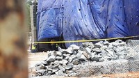 Foto: Lokasi tewasnya pekerja proyek Apartemen Paubuwono Spring. (Audrey-detikcom)