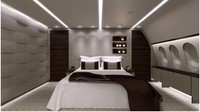 Kamar tidur pribadi ini juga terasa seperti hotel dengan jendela pesawat. Bayangkan, bagaimana asyiknya tidur di kasur di atas ketinggian ribuan kaki (Deerjet)
