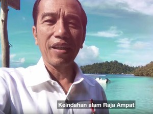 Jokowi Pamer Keindahan Raja Ampat Lewat Vlog
