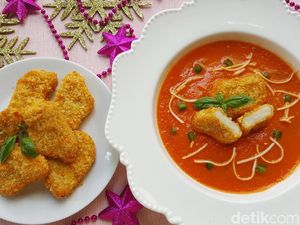 Resep Sup: Creamy Tomato Soup with Fiesta Nugget