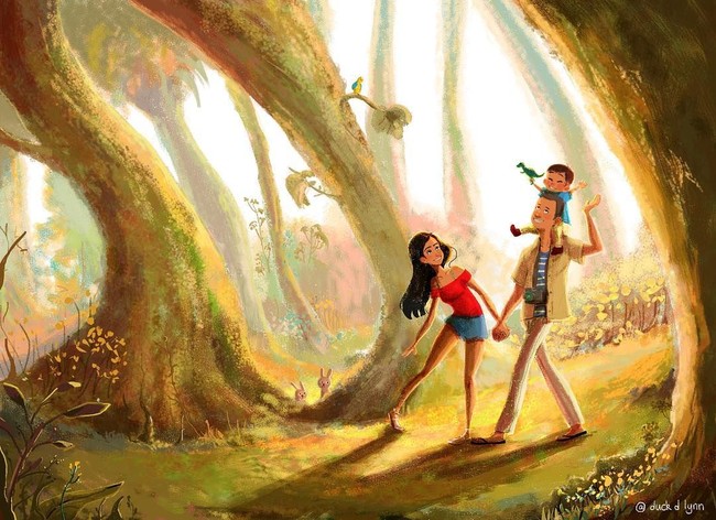 Meluangkan waktu untuk pergi bersama menikmati alam bersama pasangan dan buah hati. Foto: Instagram