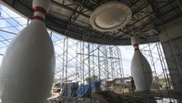 Selain merenovasi arena (venue) yang sudah ada, Jakabaring Sport City (JSC) juga ditambah dengan pembangunan arena boling. Nova Wahyudi/Antara Foto.