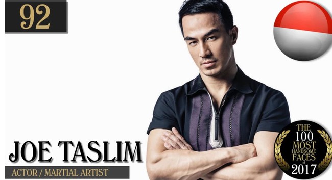 Sementara itu, Joe Taslim masuk di peringkat ke-92 pria tertampan sedunia tahun 2017. Foto: Pria Tertampan di Dunia (YouTube TC Candler)