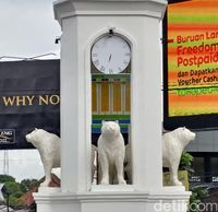 Begini Penampakan Patung Maung Bandung Mirip Anjing Laut
