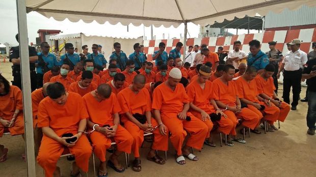 Sejumlah tersangka kasus narkoba.