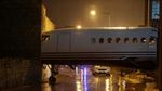 Terhempas Angin, Private Jet Tabrak Pagar dan Nuncep di Dinding