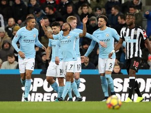 Kalahkan Newcastle, City Unggul 15 Poin atas MU
