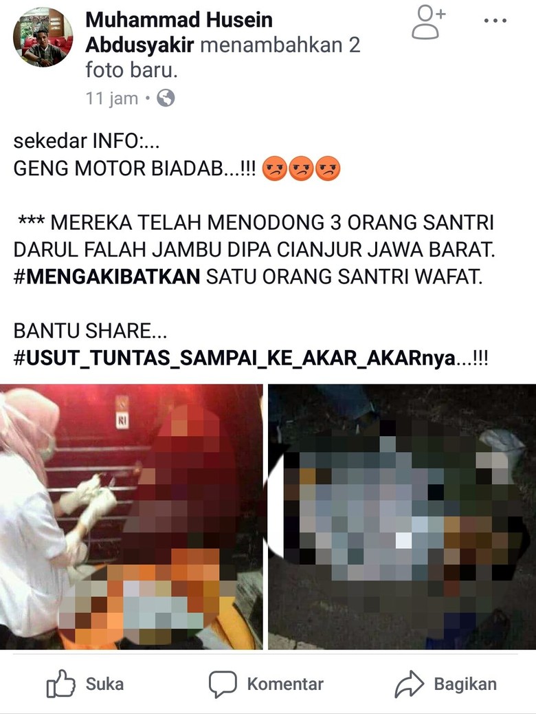 Viral Santri Cianjur Korban Geng Motor Begini Cerita Sebenarnya Viral Santri Cianjur Korban Geng Motor Begini Cerita Sebenarnya