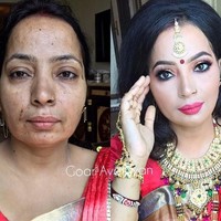 Bagi wanita di foto ini, momen bertemu Goar Avetisyan adalah pertamakalinya dalam hidupnya yang sudah 38 tahun dia didandani makeup artist. Hasilnya? Sama sekali tidak mengecewakan. Foto: Instagram Goar Avetisyan