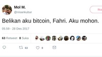 Bahkan ada yang meminta Fahri untuk membeli bitcoin. 