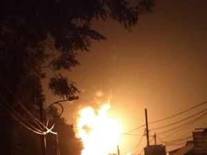 Foto: Kobaran Api di Kebakaran SPBU Jagakarsa