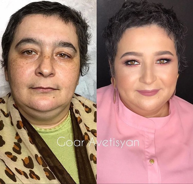 Satu lagi pejuang kanker yang kepercayaan dirinya bertambah berkat makeup Goar Avetisyan. Foto: Instagram Goar Avetisyan