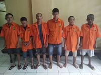 Keenam copet yang ditangkap polisi pada rentang 6-25 Desember 2017.