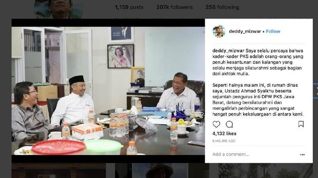 Bercerai di Pilgub Jabar, Ahmad Syaikhu Kunjungi Deddy Mizwar