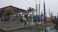SPBU ditutup dan tak ada aktivitas jual beli (Foto: Ahmad Toriq/detikcom)