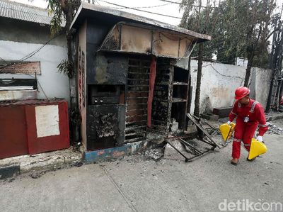 Fasilitas SPBU yang Rusak Akibat Terbakarnya Truk Tangki