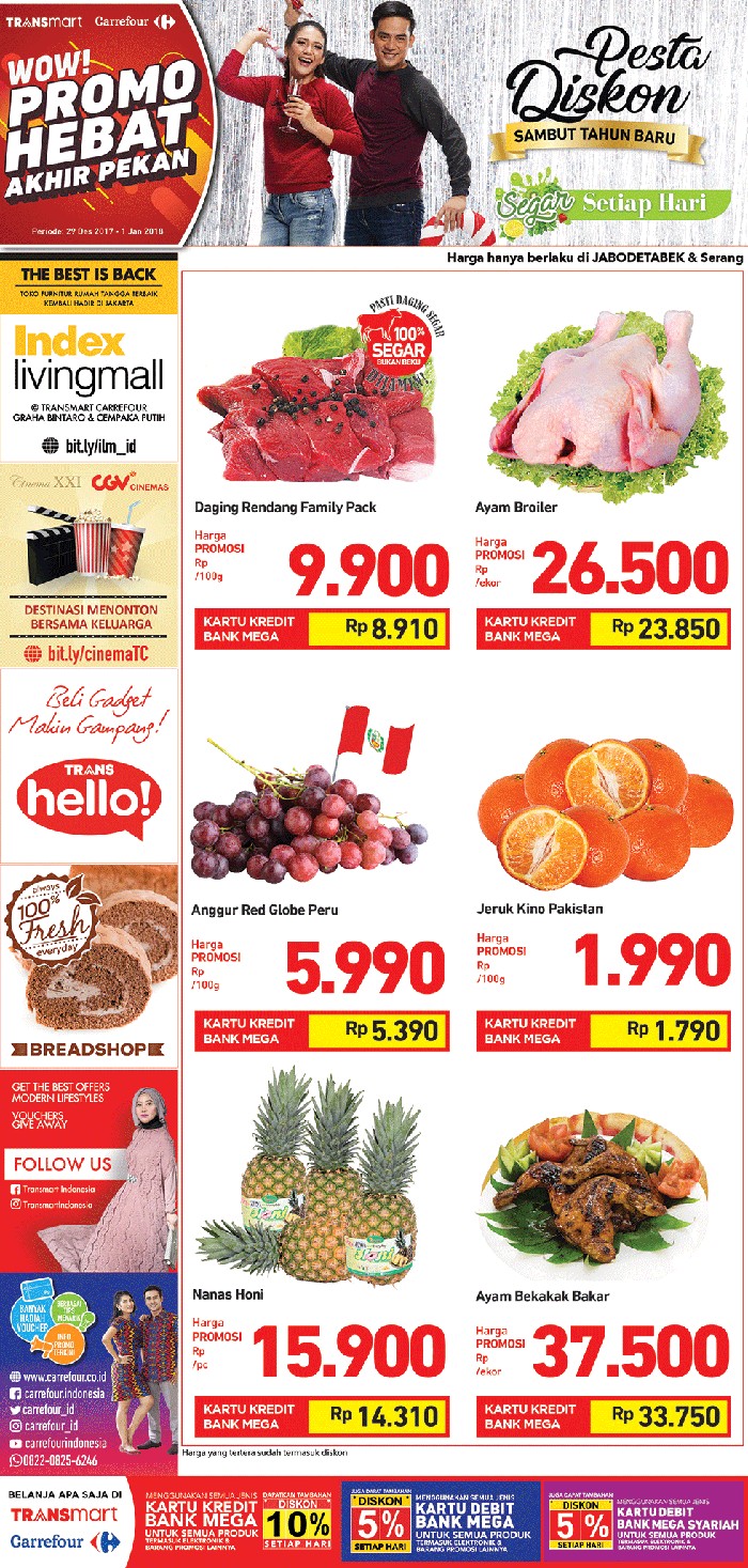 Tahun Baru, Ada Pesta Diskon Bahan Segar di Transmart Carrefour