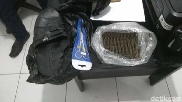 peluru yang akan diselundupkan ke Jayapura
