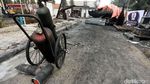 Ini Bangkai Truk Tangki yang Hangus di SPBU Jagakarsa