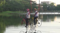 Harga wahana ini Rp 50 ribu untuk 2 orang. Itu harga promo, di tahun 2018 harganya normal sebesar Rp 35 ribu per orang. Tertarik mencoba? (Reinhard/detikTravel)
