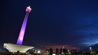 Begini suasana Monas saat menjelang pergantian tahun (Foto: ANTARA FOTO/Wahyu Putro A)